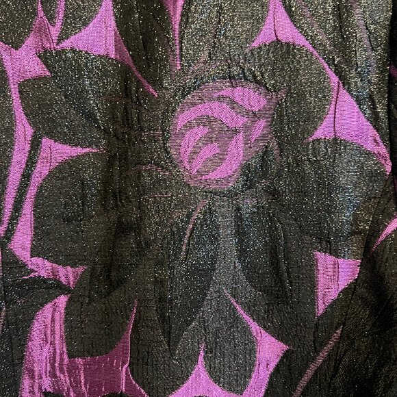 Mr. Turk Purple and Black Metallic Jacquard Dinner Jacket Men's 40R - Picture 6 of 10